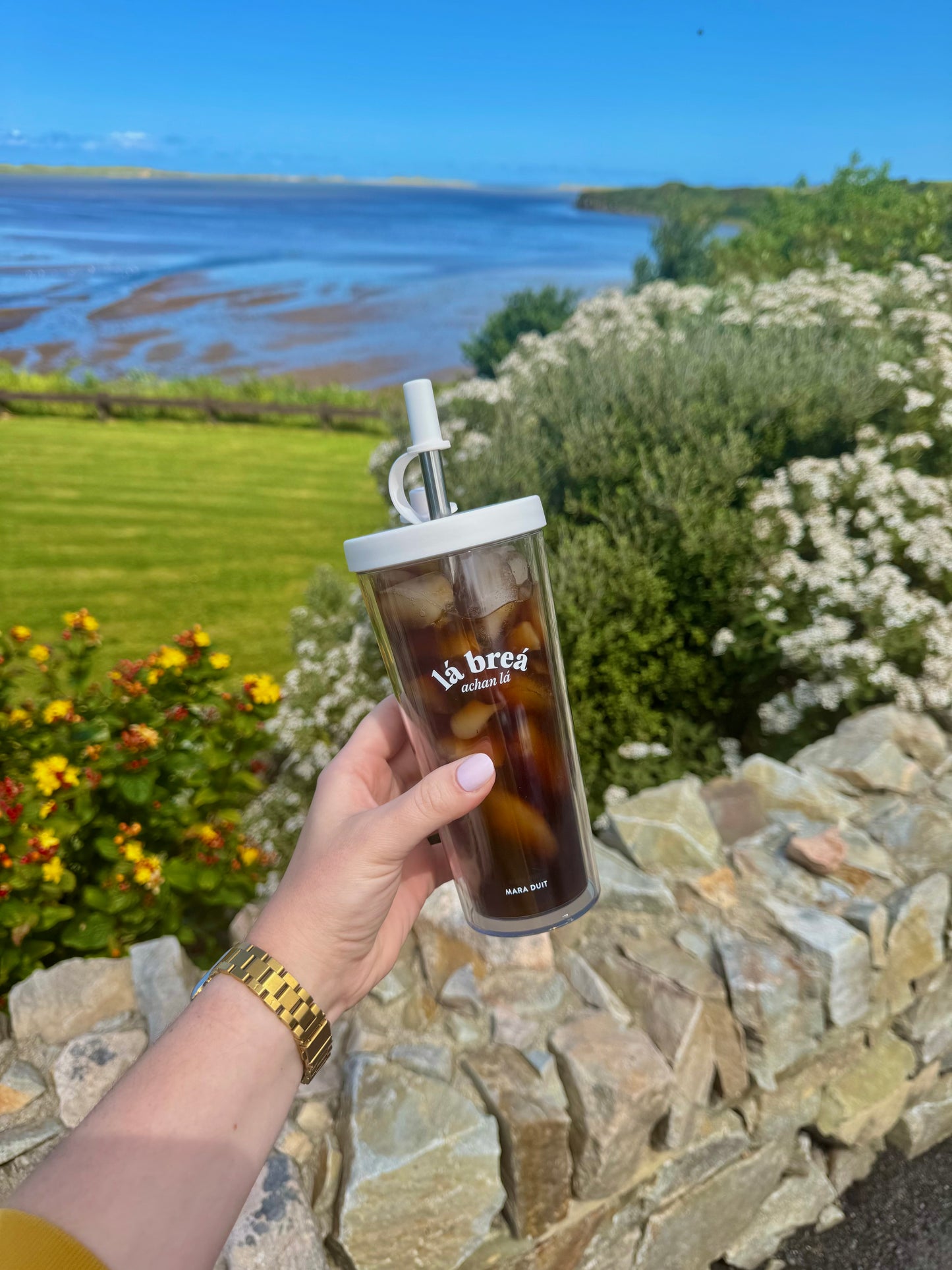 Cupa Fuar - 16oz / 500ml Reusable Iced Coffee Cup as Gaeilge