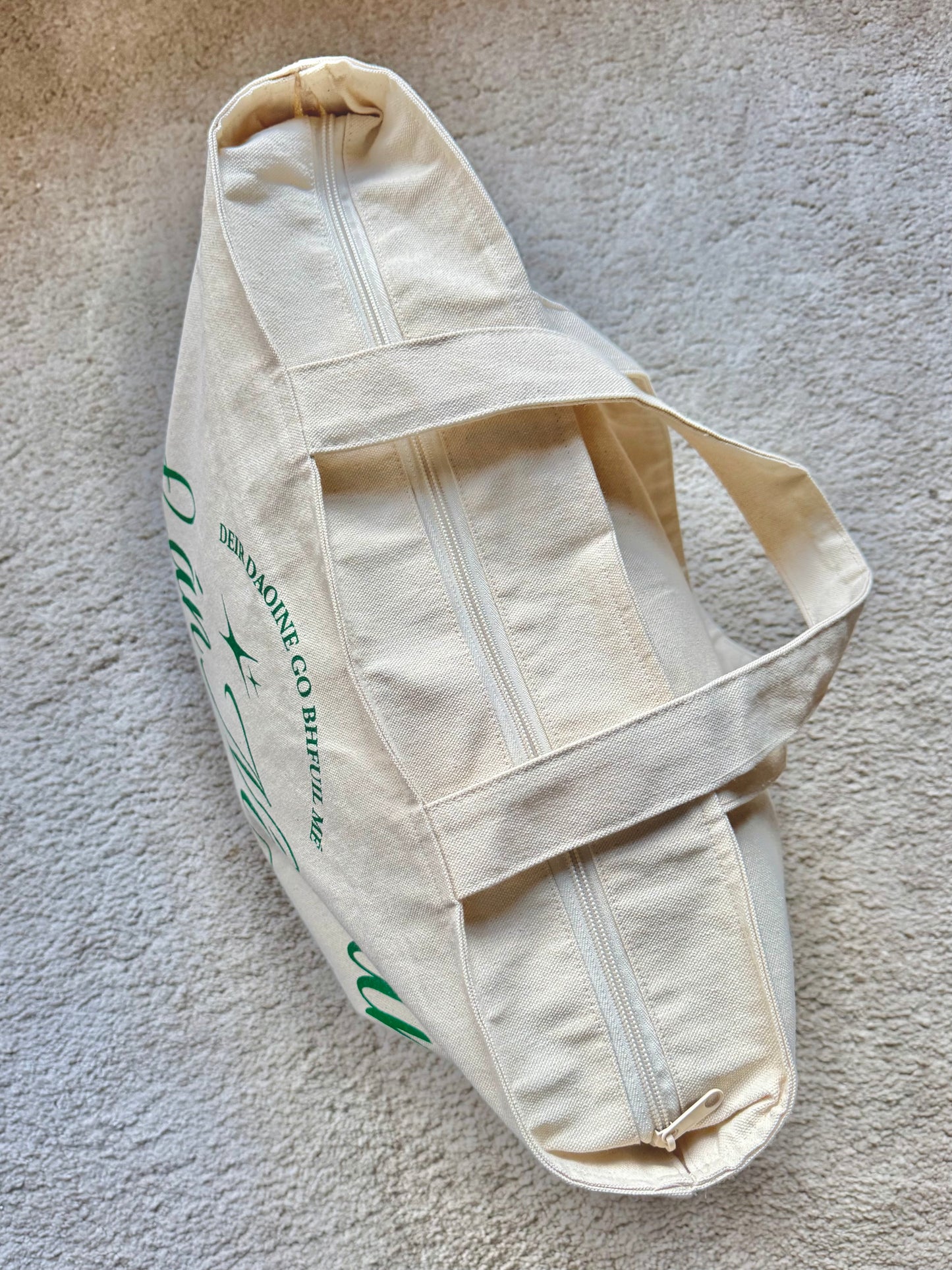 Lán Nóisean | Large Heavyweight Cotton Tote with Zip