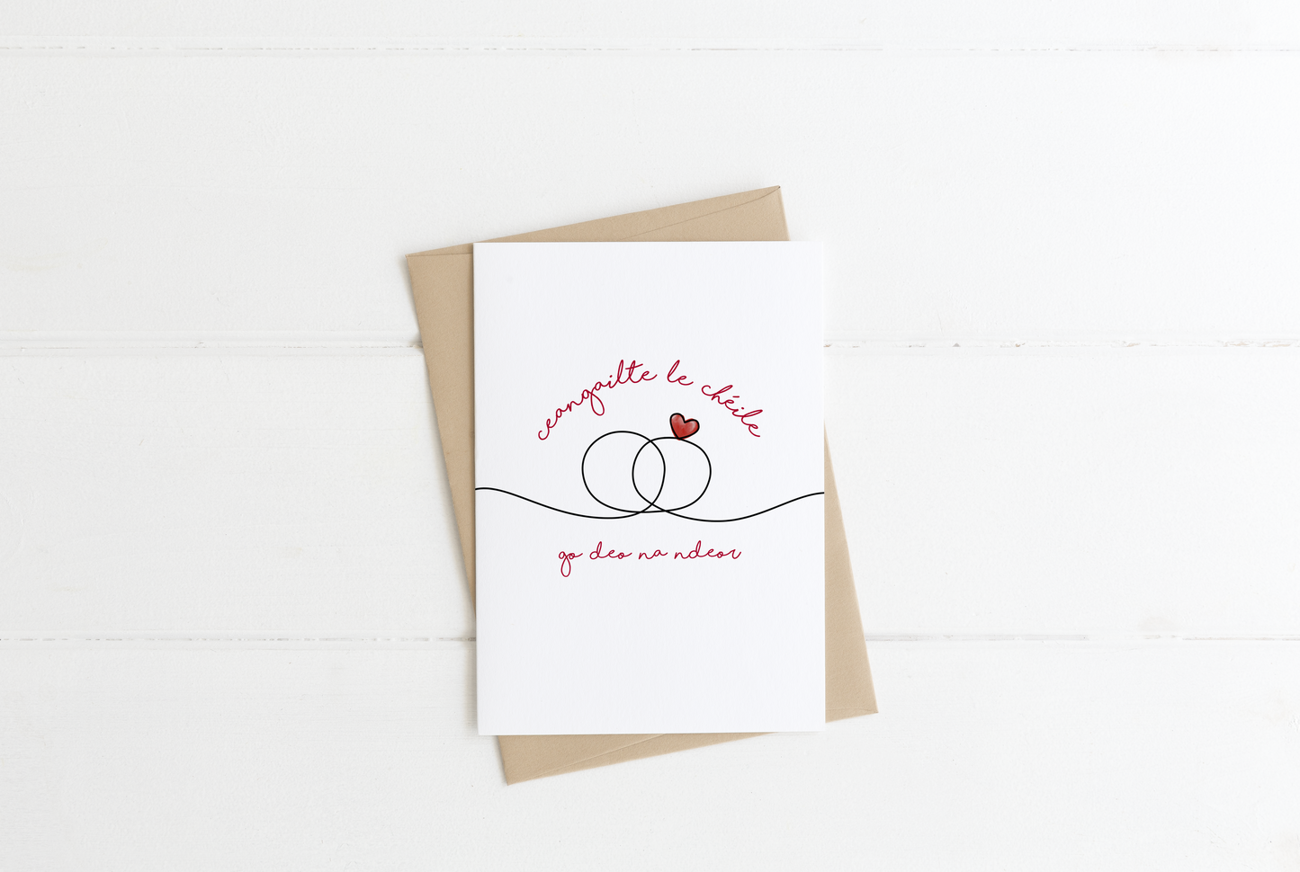Ceangailte le chéile - Engagement/Wedding Card as Gaeilge