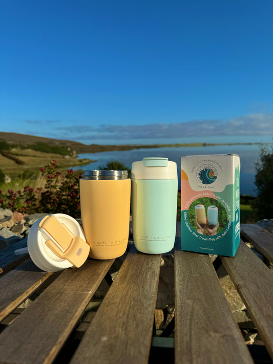 Mara Duit Travel Mug Reusable Coffee Cup Irish as Gaeilge