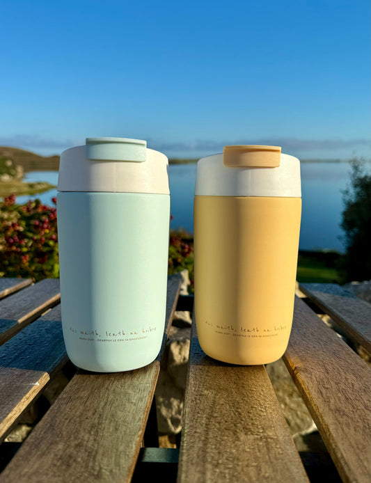 Mara Duit Travel Mug Reusable Coffee Cup Irish as Gaeilge