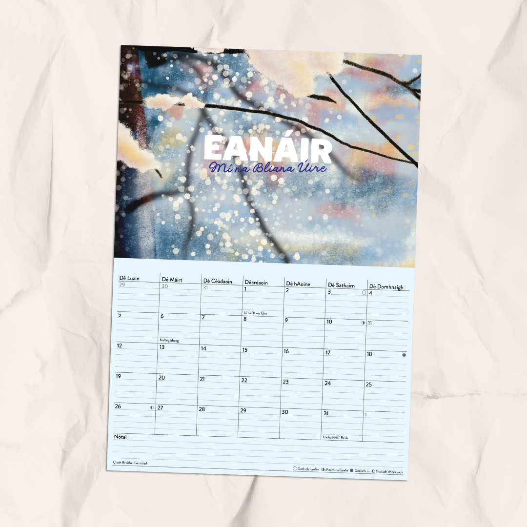 Féilire 2026 - Art Calendar as Gaeilge