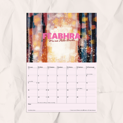 Féilire 2026 - Art Calendar as Gaeilge