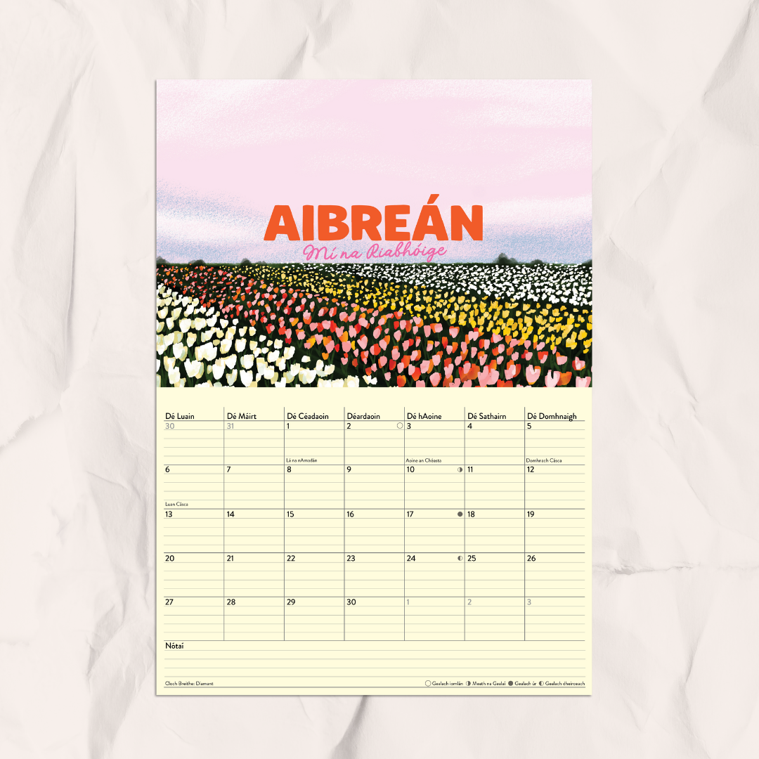 Féilire 2026 - Art Calendar as Gaeilge