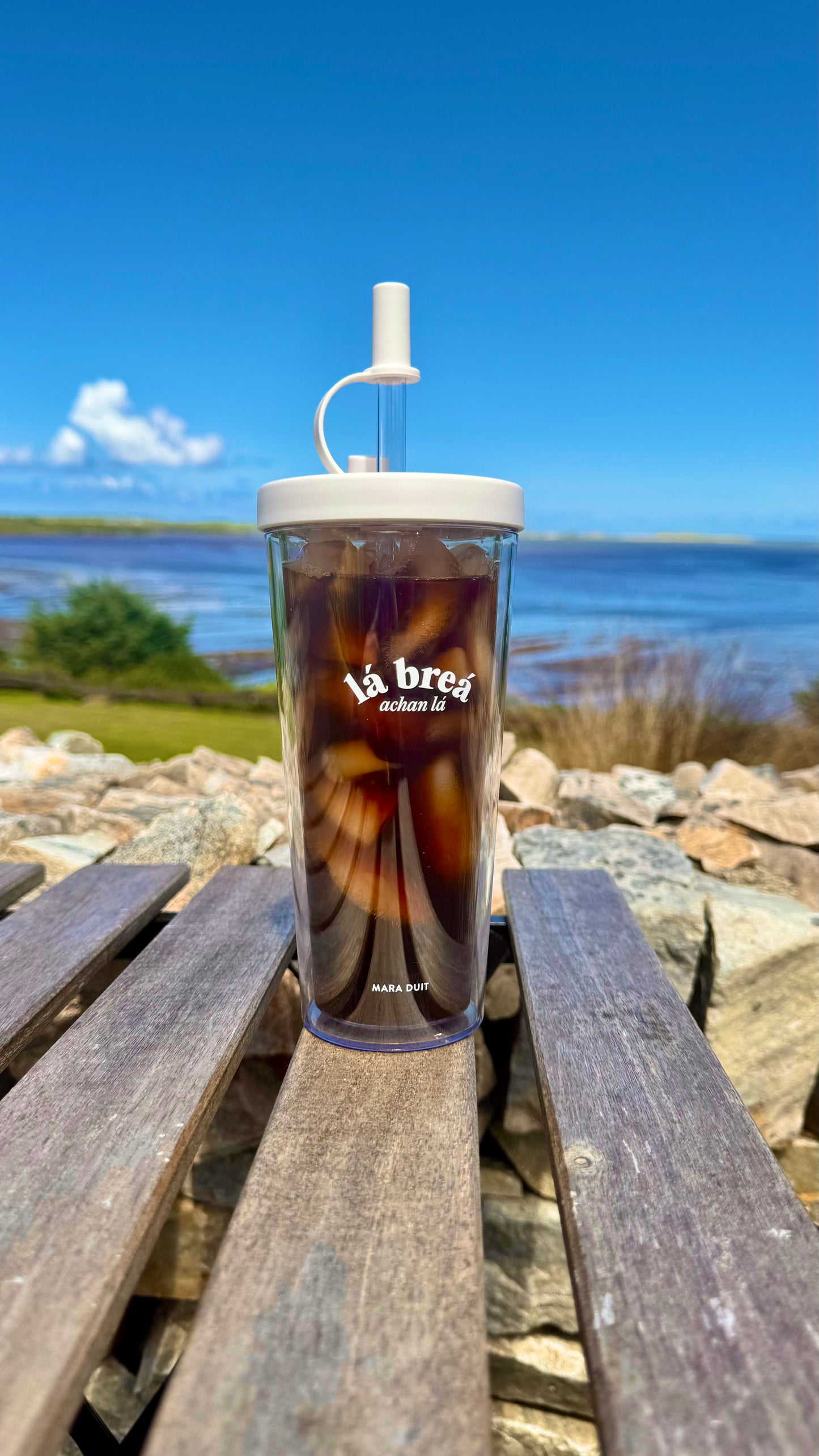 Cupa Fuar - 16oz / 500ml Reusable Iced Coffee Cup as Gaeilge