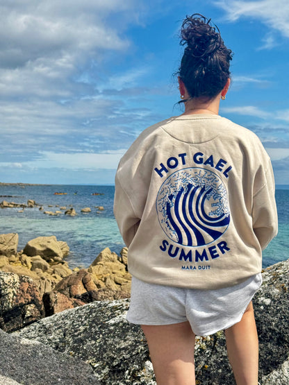 Beige/Blue Hot Gael Summer Unisex Sweatshirt