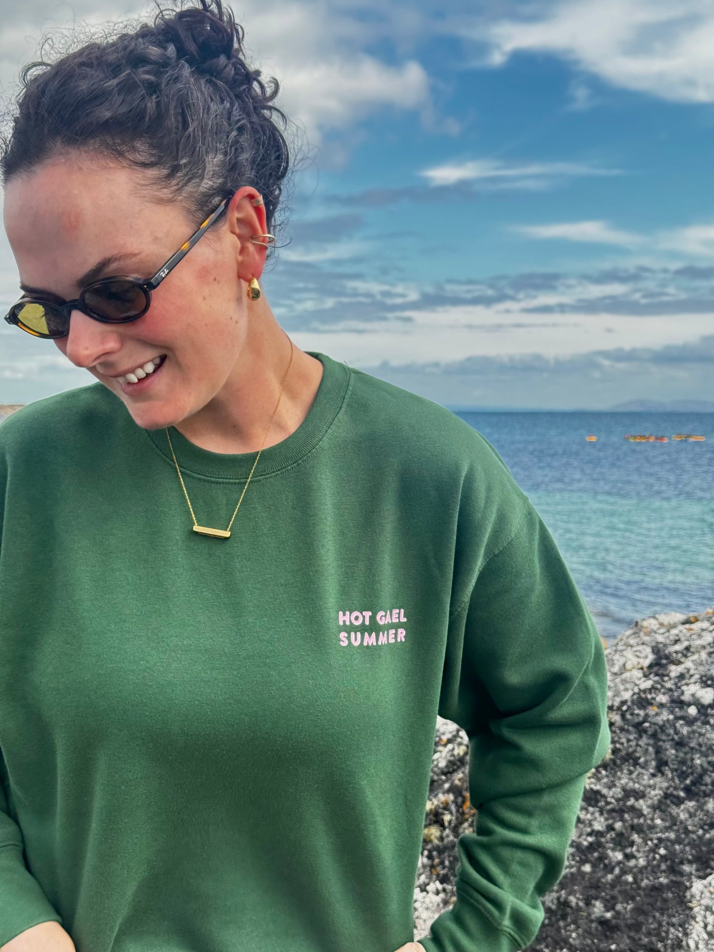 Green/Pink Hot Gael Summer Unisex Sweatshirt