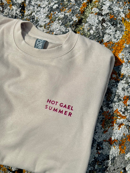 Beige/Burgundy Hot Gael Summer Unisex Sweatshirt