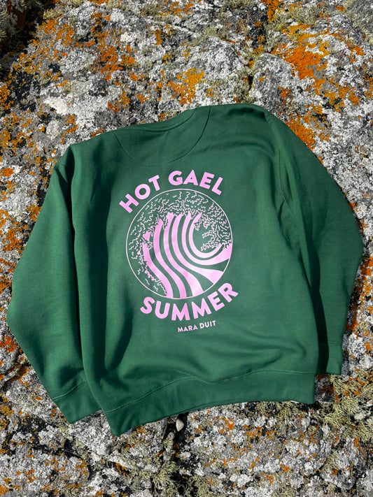 Green/Pink Hot Gael Summer Unisex Sweatshirt