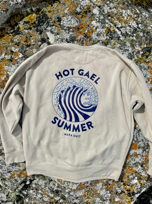 Beige/Blue Hot Gael Summer Unisex Sweatshirt