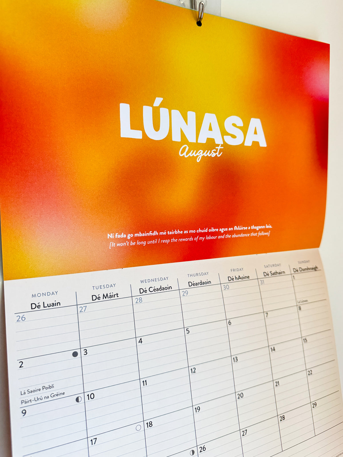 Féilire 2027 - Positive Affirmations Calendar as Gaeilge
