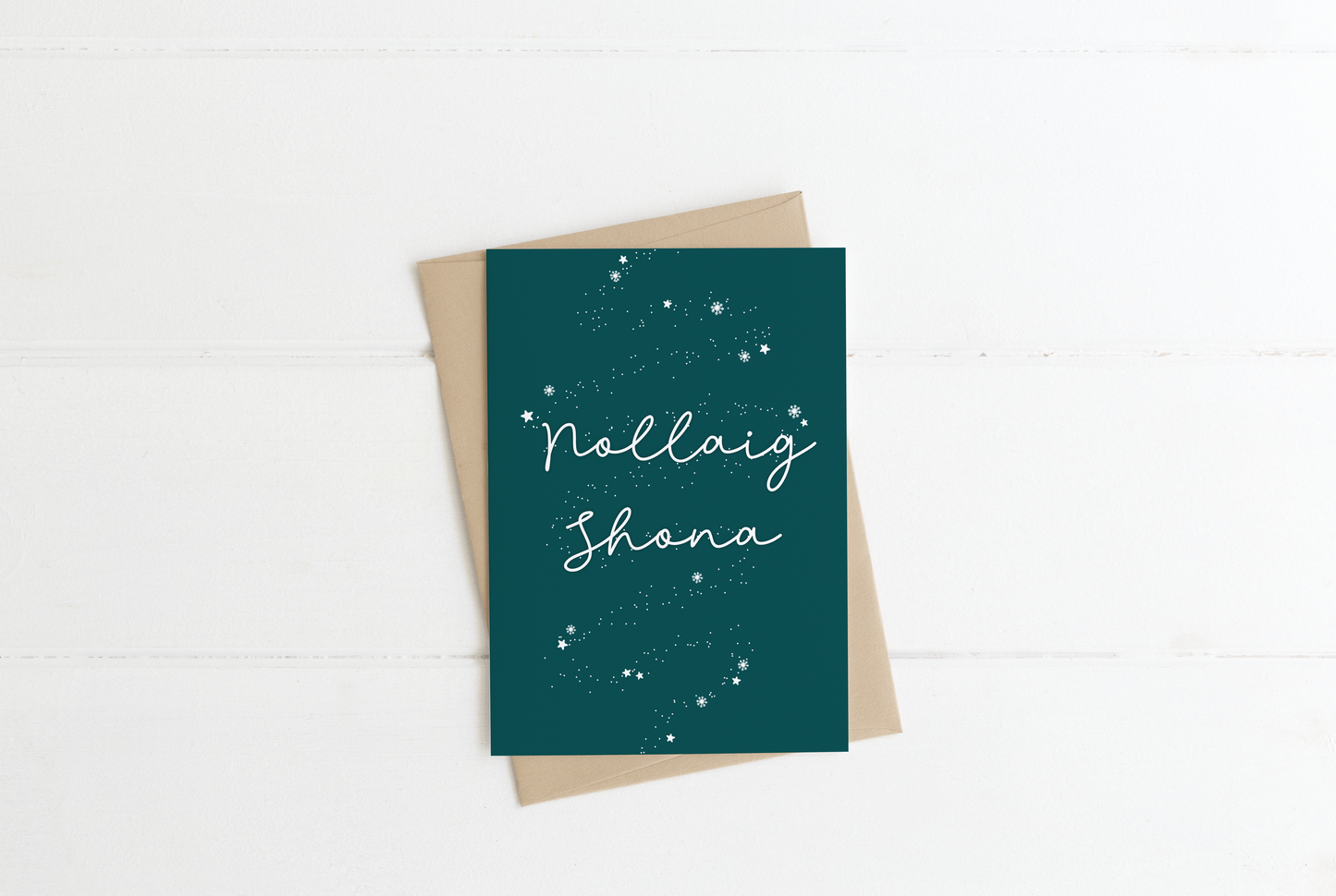 Cárta Nollaig Shona - Merry Christmas Card as Gaeilge (Loinnir | Sparkle)