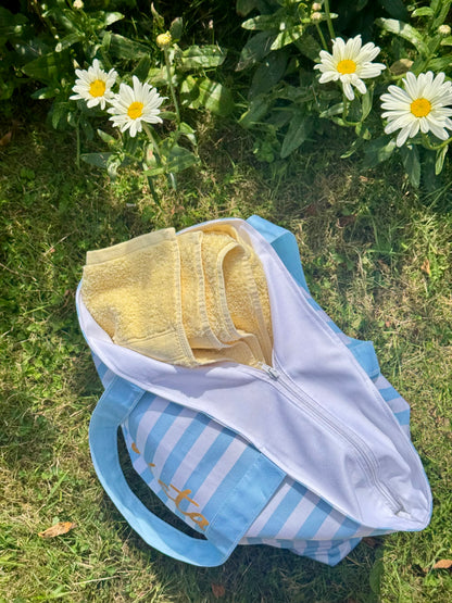 Sásta | Happy - Large Lightweight Cotton Tote with Zip