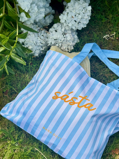 Sásta | Happy - Large Lightweight Cotton Tote with Zip