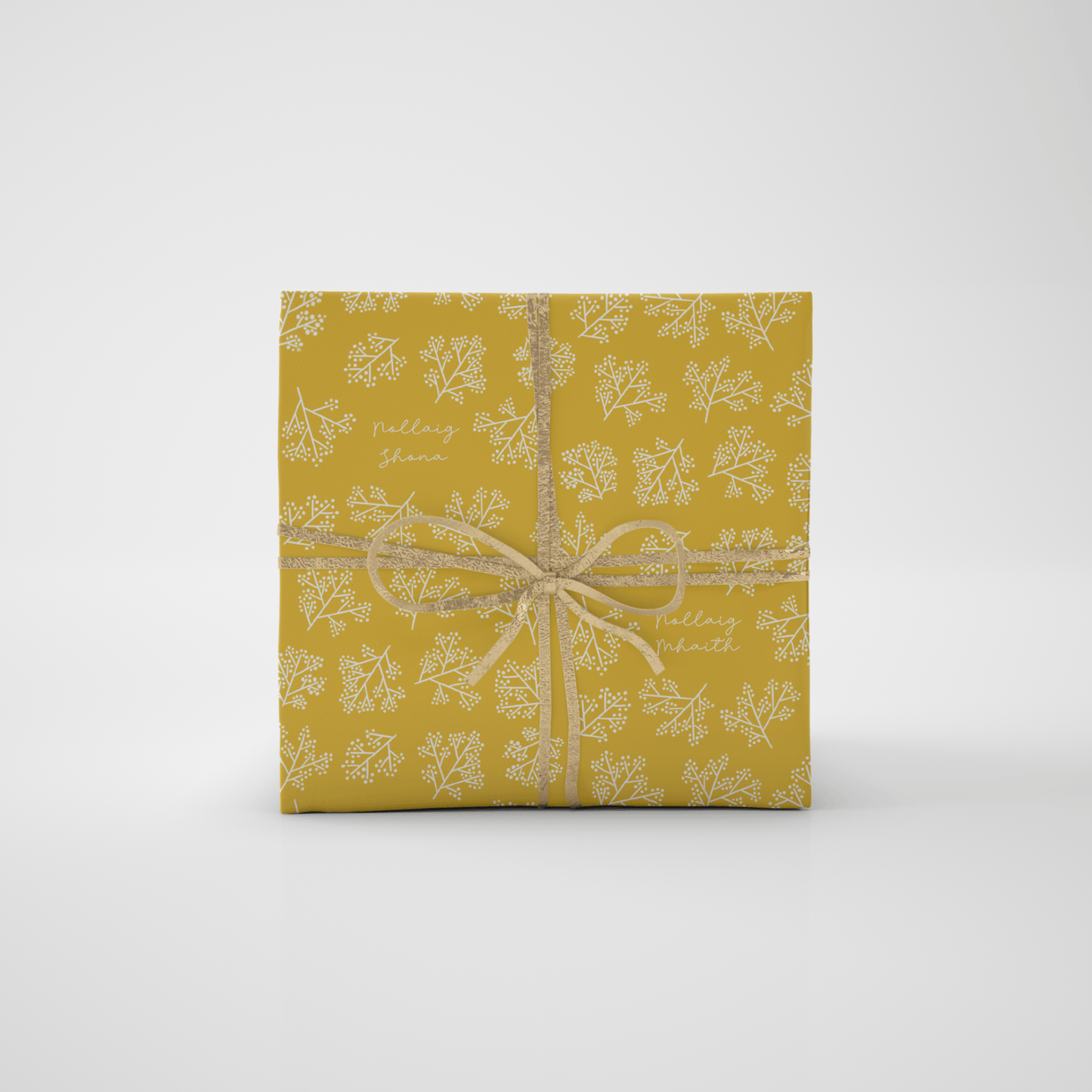 Páipéar Nollag - Solas (Sunbeam) - Christmas Wrapping Paper as Gaeilge - A2 Sheets